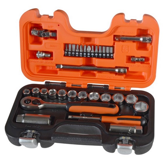 BAHCO 24 PIECE 1/2IN SQUARE DRIVE SOCKET SET