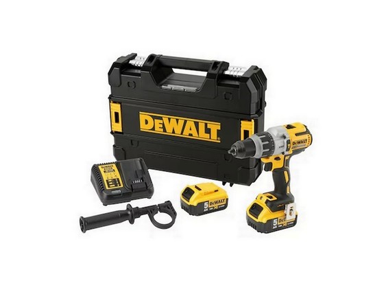DEWALT DCD996P2-GB 18V BRUSHLESS COMBI HAMMER DRILL 2 X 5.0AH LiION BATTERIES AND CHARGER
