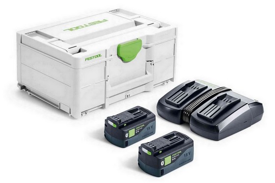FESTOOL 577708 SYS 18v 2 x 5.0/TCL6 DUO-GB BATTERY & CHARGER SET