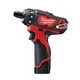 MILWAUKEE M12BD-202C COMPACT 12V SCREWDRIVER WITH 2 X 2.0AH RED LITHIUM BATTERIES
