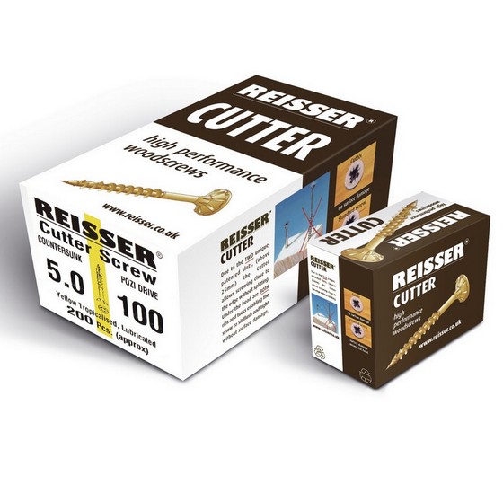 REISSER CUTTER CSK BOX OF 100 WOODSCREWS 6 x 180mm