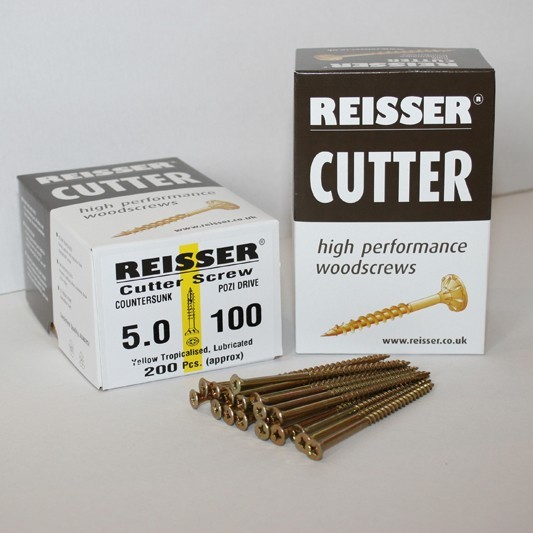 REISSER CUTTER CSK BOX OF 100 WOODSCREWS 6 x 60mm