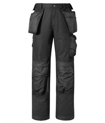 SNICKERS 3214 0404 CANVAS+ TROUSERS & HOLSTERS BLACK (W33, L32)