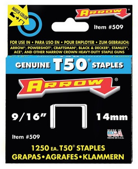 Arrow T50 Staples Box 1250 12mm - 1/2in