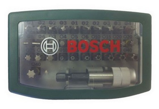 BOSCH 2.607.017.063 32PIECE MIXED BIT SET + LOCKING BIT HOLDER