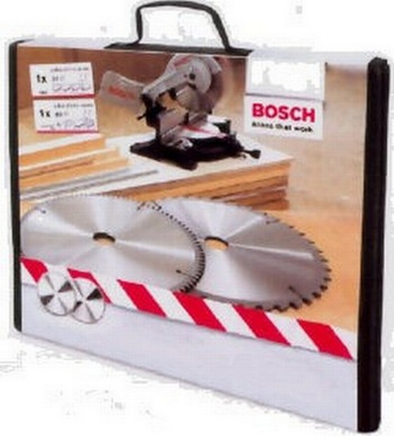 BOSCH 2607019108 254MM MITRE SAW BLADE TWIN PACK