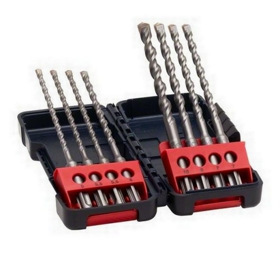 BOSCH 2607019904 8 PIECE SDS PLUS DRILL BIT SET IN TOUGH BOX