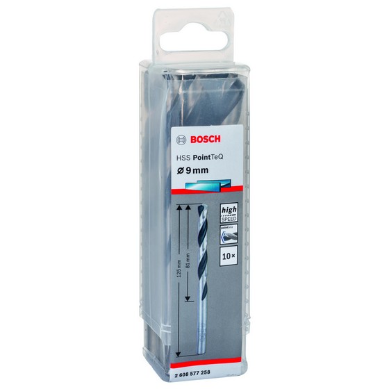 Bosch 2608577258 HSS Twist PointTec Drill Bit 9.0mm