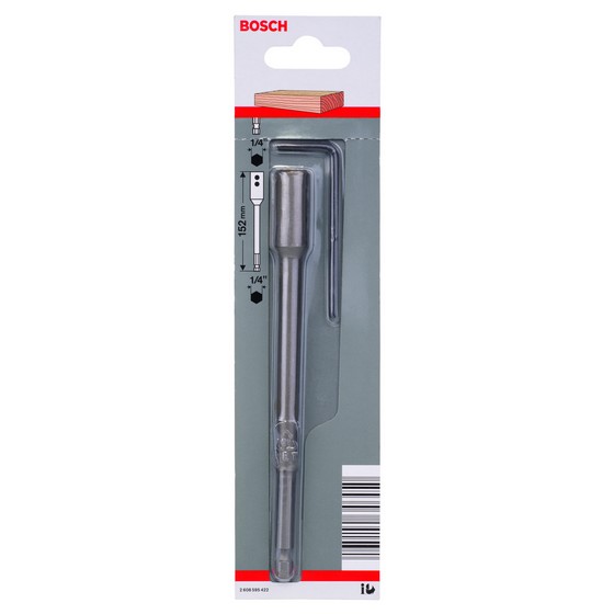 Bosch 2608595422 Self Cut Flat Wood Drill Bit Extension 152mm Anglia