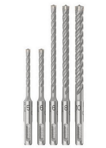 BOSCH 5PCE 2608833910 SDS PLUS 5X HAMMER DRILL BIT SET 5-10MM