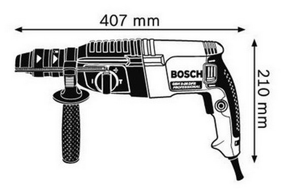 BOSCH GBH2-26DFR 2KG SDS+ HAMMER DRILL 110V