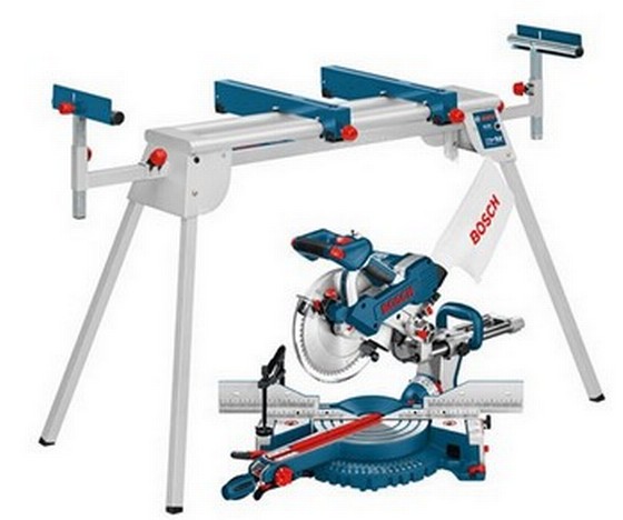 BOSCH GCM10SD 254mm SLIDING DOUBLE BEVEL MITRE SAW 110V + GTA2600