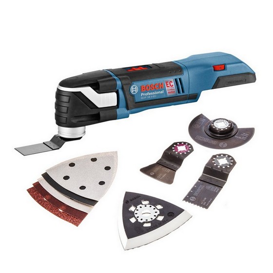 Bosch Gop18vecn 18v Brushless Multitool With Accessories (body Only)
