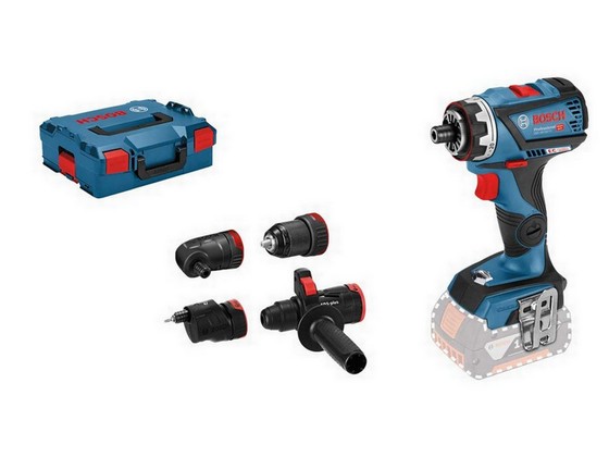 BOSCH GSR18V-60 FCC 18V BRUSHLESS FLEXICLICK DRILL DRIVER (BODY ONLY) WITH ATTACHMENTS