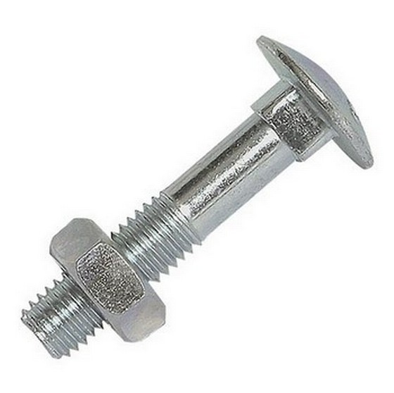 Coach Bolt With Nut M10X130mm Bright Zinc Plated