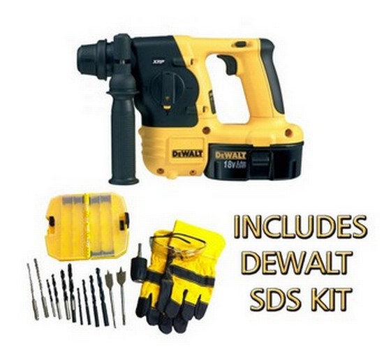 DEWALT DC213KA 18V SDS+ HAMMER DRILL 2 X 2.4ah Ni-Cad