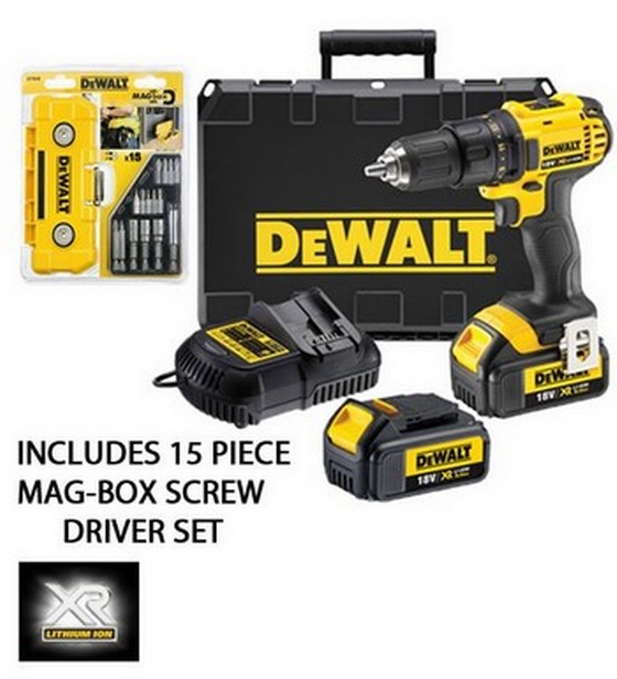 DEWALT DCD780L2 18V 2 SPEED XRP DRILL/DRIVER WITH 2 x 3.0Ah LI-ION XR BATTERIES INCLUDES MAG BOX SET