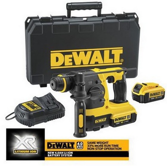 DEWALT DCH213M2 18V SDS+ HAMMER DRILL WITH 2 x 4.0Ah LITHIUM-ION XR BATTERIES