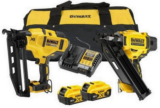 DEWALT DCK246P2 18V-XR TWIN NAILER KIT DCN930 / DCN660 2 x 5.0ah LI-ION BATTERIES CHARGER & BAG 
