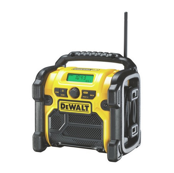 DEWALT DCR020 10.8V/14.4V/18V XR COMPACT DAB DIGITAL RADIO