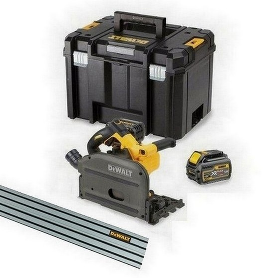 DEWALT DCS520T2-GB 54v FLEXVOLT XR PLUNGE SAW WITH 2 x 6.0ah LI-ION BATTERIES & 1 GUIDE RAIL