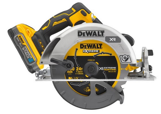 DEWALT DCS573H2T-GB 18v POWERSTACK BRUSHLESS CIRCULAR SAW 2 x 5.0ah LI-ION BATTERIES