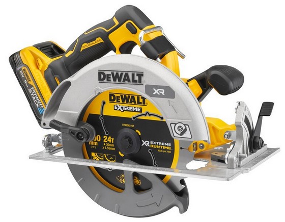 DEWALT DCS573H2T-GB 18v POWERSTACK BRUSHLESS CIRCULAR SAW 2 x 5.0ah LI-ION BATTERIES
