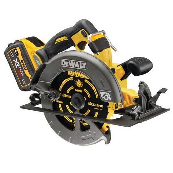 DEWALT DCS578X2-GB 54V XR FLEXVOLT 190MM CIRCULAR SAW WITH 2X 9.0AH BATTERIES