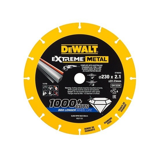 Dewalt Dt Qz Extreme Diamond Metal Cutting Wheel 22 23 X 230mm Anglia Tool Centre