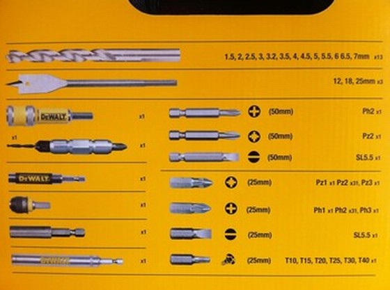DEWALT DT9299 100 PIECE DRILLING & SCREW DRIVING BIT SET