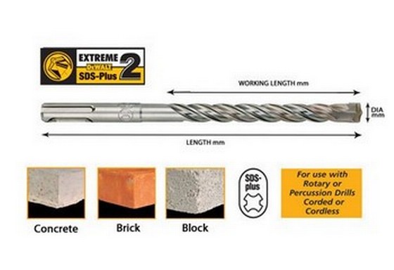 Dewalt DT9578-QZ 16x160mm Extreme 2 SDS+ Drillbit
