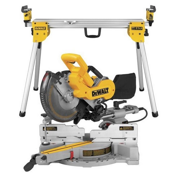 Dewalt Dw717xps 250mm Double Bevel Mitre Saw 110v + Dewalt De7033