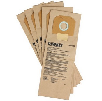 DEWALT DWV9401-XJ PACK OF 5 PAPER BAGS FOR DWV902M
