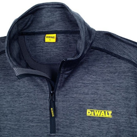 DEWALT JONESBOROUGH GREY 1/4 ZIP MID LAYER LARGE