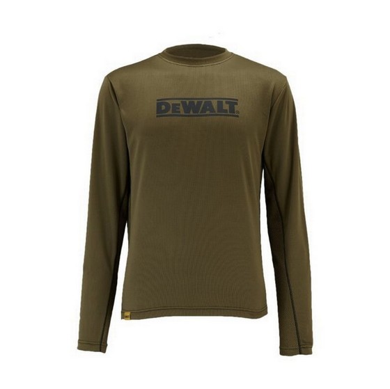 DEWALT TRURO OLIVE LONG SLEEVE PERFORMANCE T-SHIRT MEDIUM
