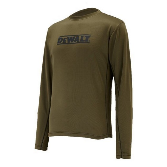DEWALT TRURO OLIVE LONG SLEEVE PERFORMANCE T-SHIRT MEDIUM