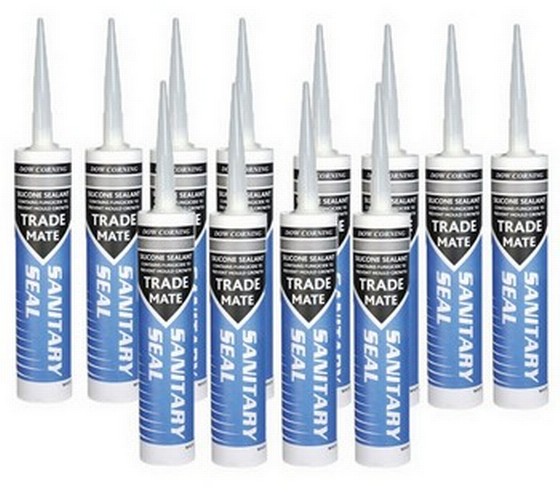 Dow Corning 2940281 Trade Mate Silicone Sanitary Sealant 310Ml White Box of 12 (equates to Â£3.75 each)