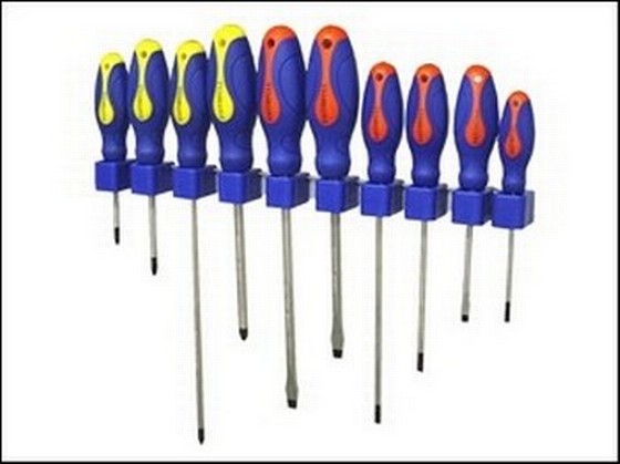 Faithfull FAISDSET10 Soft Grip Screwdriver Set 10pc