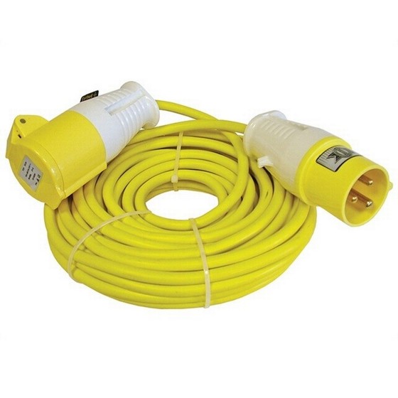 FAITHFULL FPPTL14ML POWER PLUS 14 METRE TRAILING LEAD 16 AMP 1.5MM CABLE 110 VOLT