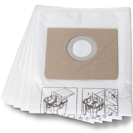 FEIN 31345061010 PACK OF 5 FLEECE FILTER BAGS 25l