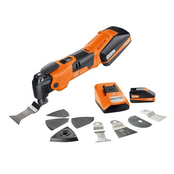 Fein Afmm 18 18v Multimaster With 2x 2.5ah Liion Batteries + 17