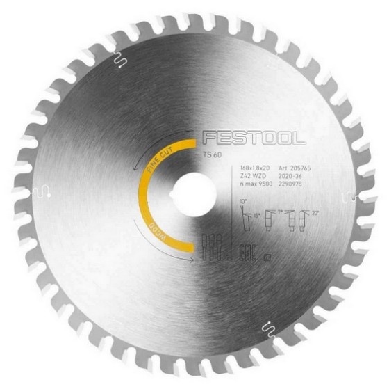 FESTOOL 205765 WD42 WOOD FINE CUT SAW 20x168MM