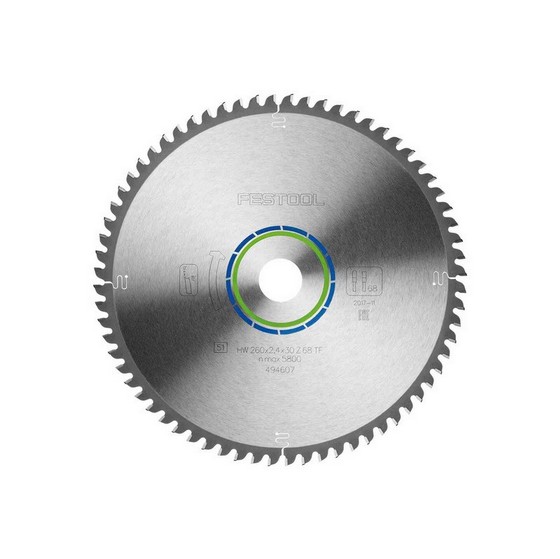 FESTOOL 494607 260MM X 2/4 X 30MM TF68 SPECIAL SAW BLADE FOR KS120