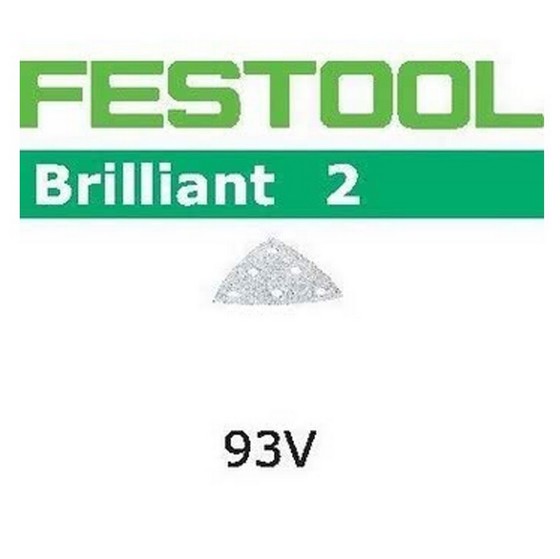 FESTOOL 496011 BRILLIANT 2 93V SANDING PADS 60 GRIT (PACK OF 10)