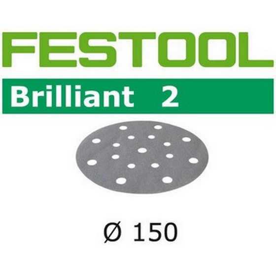 FESTOOL 496586 BRILLIANT SANDING DISCS STF D150/16 P60 PACK OF 50
