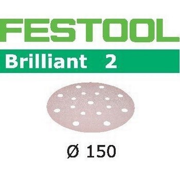 FESTOOL 496586 STF D150/16 PACK OF 50 BRILLIANT 2 SANDING DISCS P60 GRIT 150MM