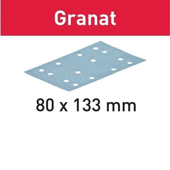 FESTOOL 497122 GRANAT SANDING SHEETS 180 GRIT 80X133MM (PACK OF 100)