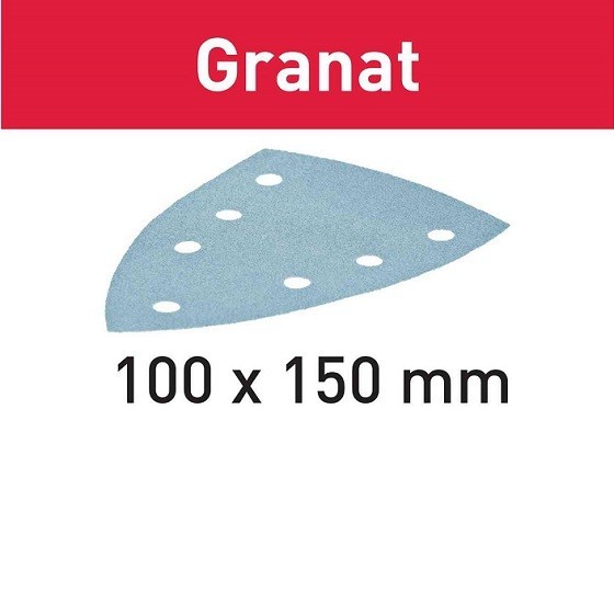 FESTOOL 497135 GRANAT DELTA SANDING SHEETS 40 GRIT 100X150MM (PACK OF 50)