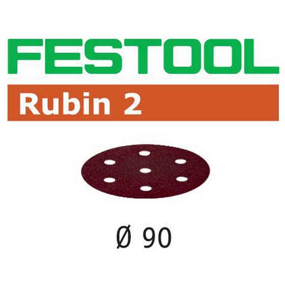 FESTOOL 499078 RUBIN 2 90MM SANDING DISCS 60 GRIT (PACK OF 50)