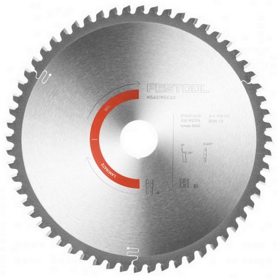 FESTOOL 500123 MITRE SAW BLADE 2.3 X 30 X 216MM 60T